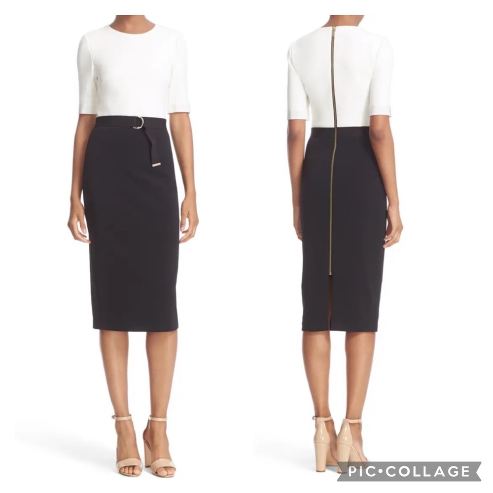 Ted Baker | Wandee Black & White Sheath Dress